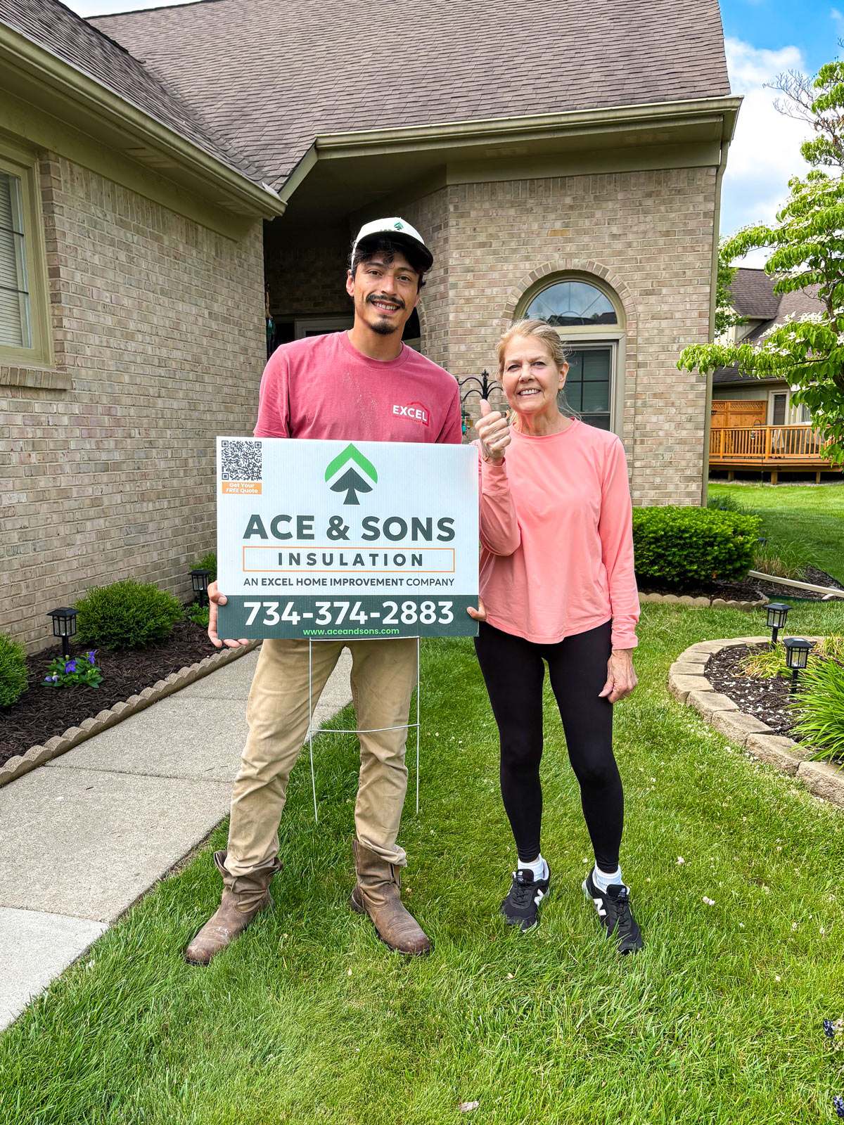 Ace & Sons with a happy customer