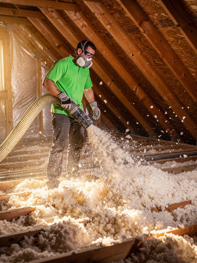 Cellulose Insulation Installation