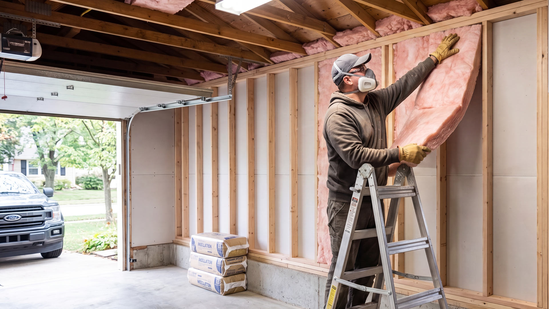 Fiberglass insulation installation